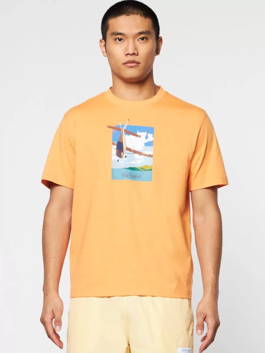 T-Shirts>Sergio Tacchini Aereo T-Shirt- Tangerine