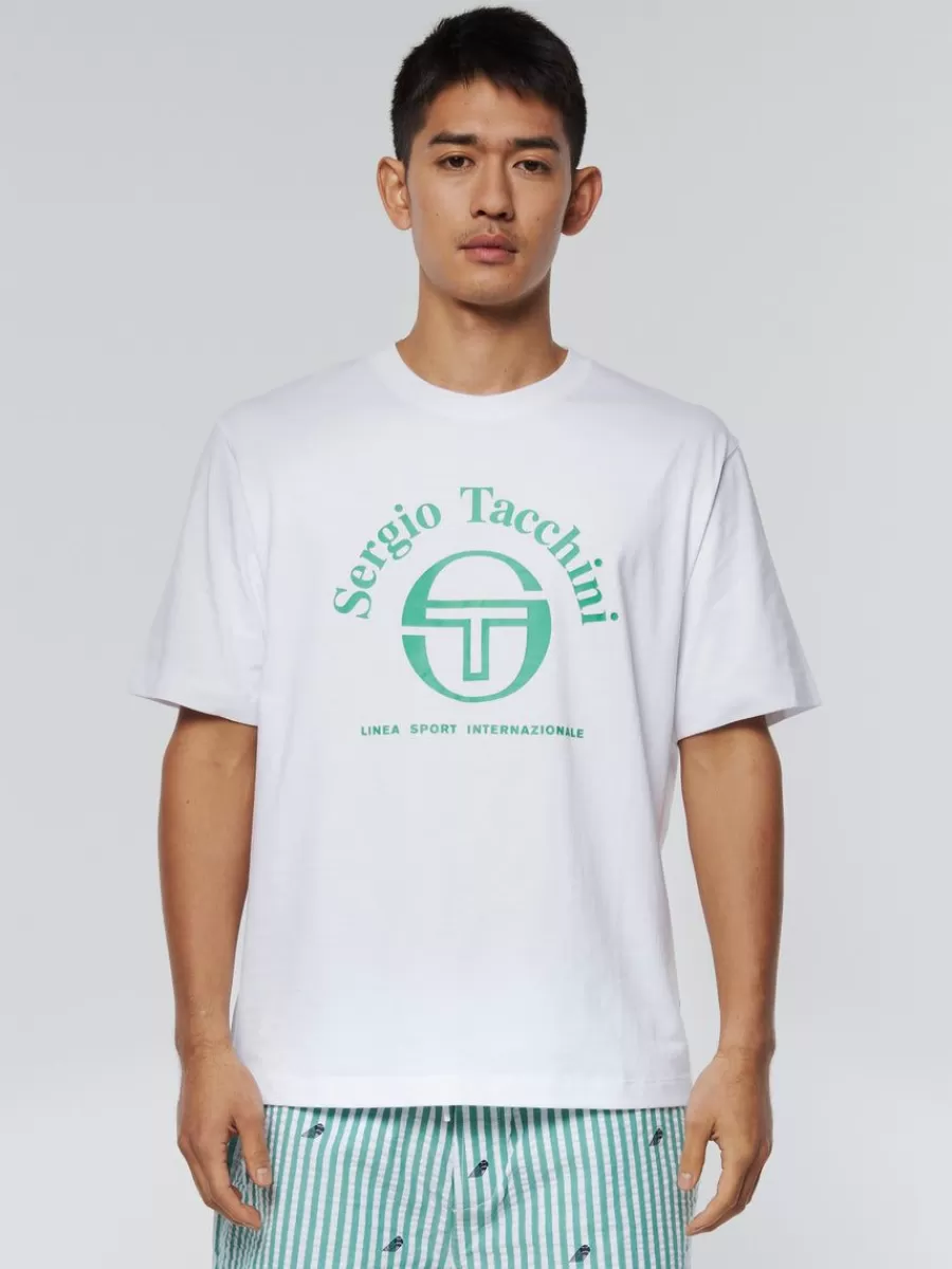 T-Shirts>Sergio Tacchini Arch Type T-Shirt-White