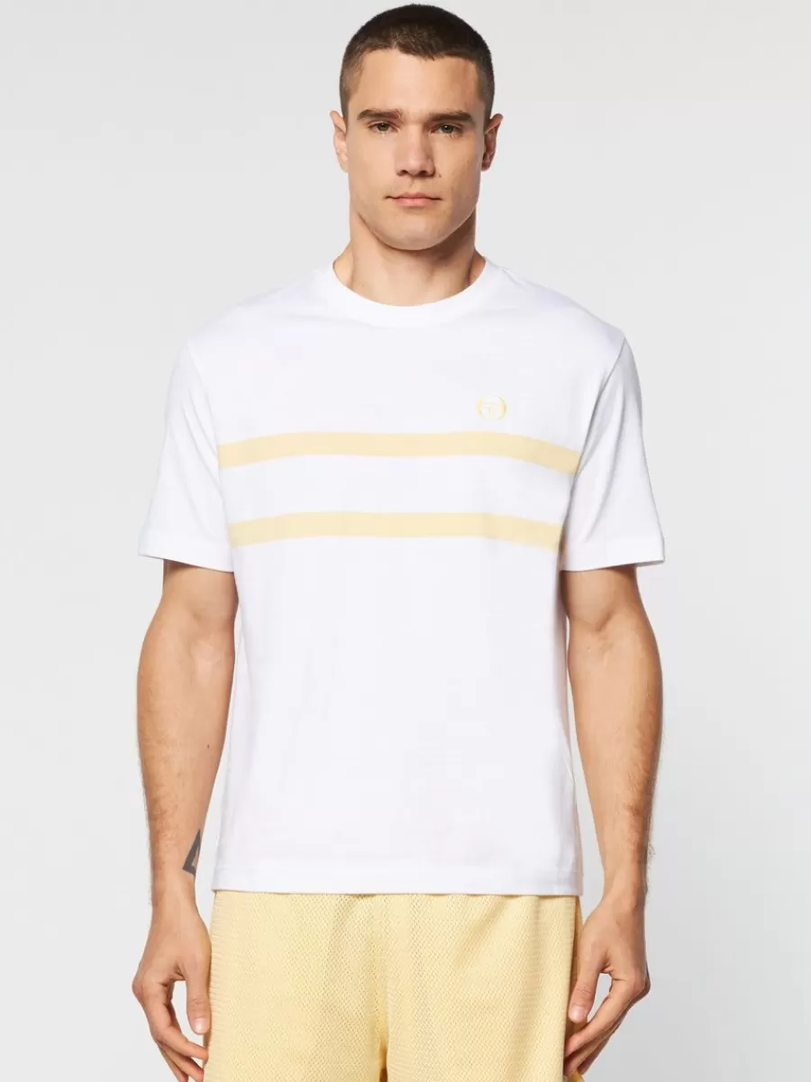 For The Court>Sergio Tacchini Banda T-Shirt- Golden Haze