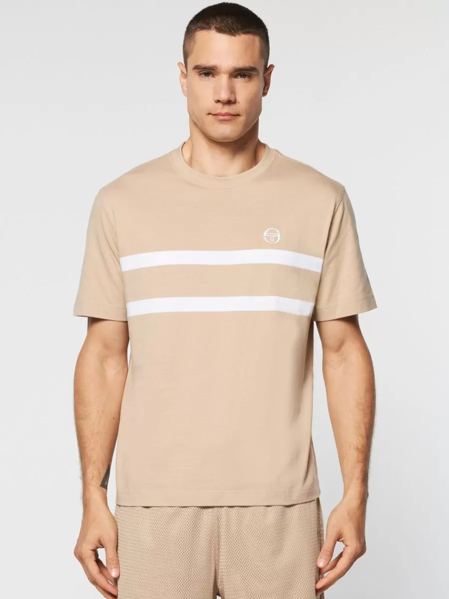 T-Shirts>Sergio Tacchini Banda T-Shirt- Humus