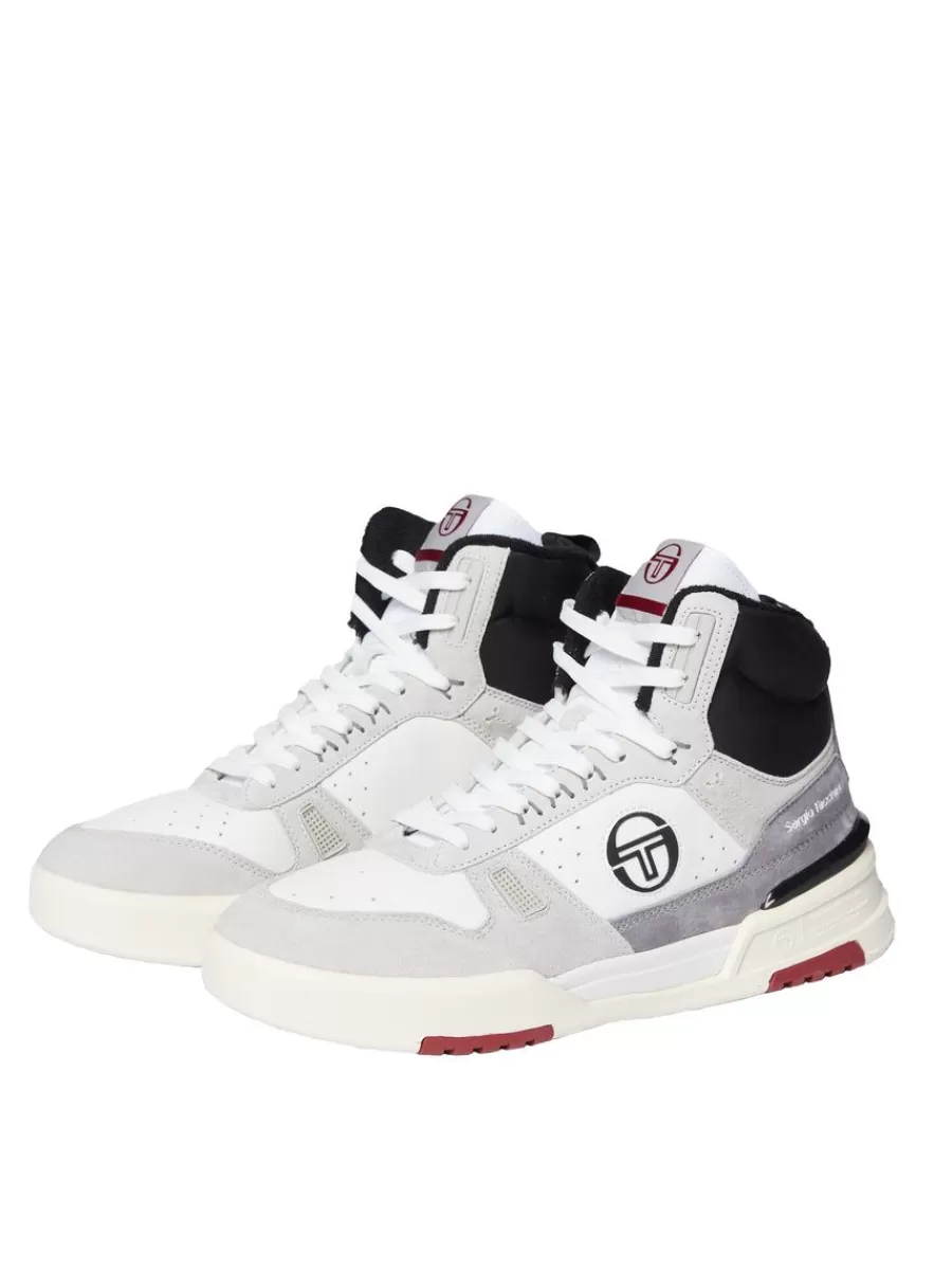 View All>Sergio Tacchini Bb Court Hi Sneaker- White/ Tofu/ Quiet Grey