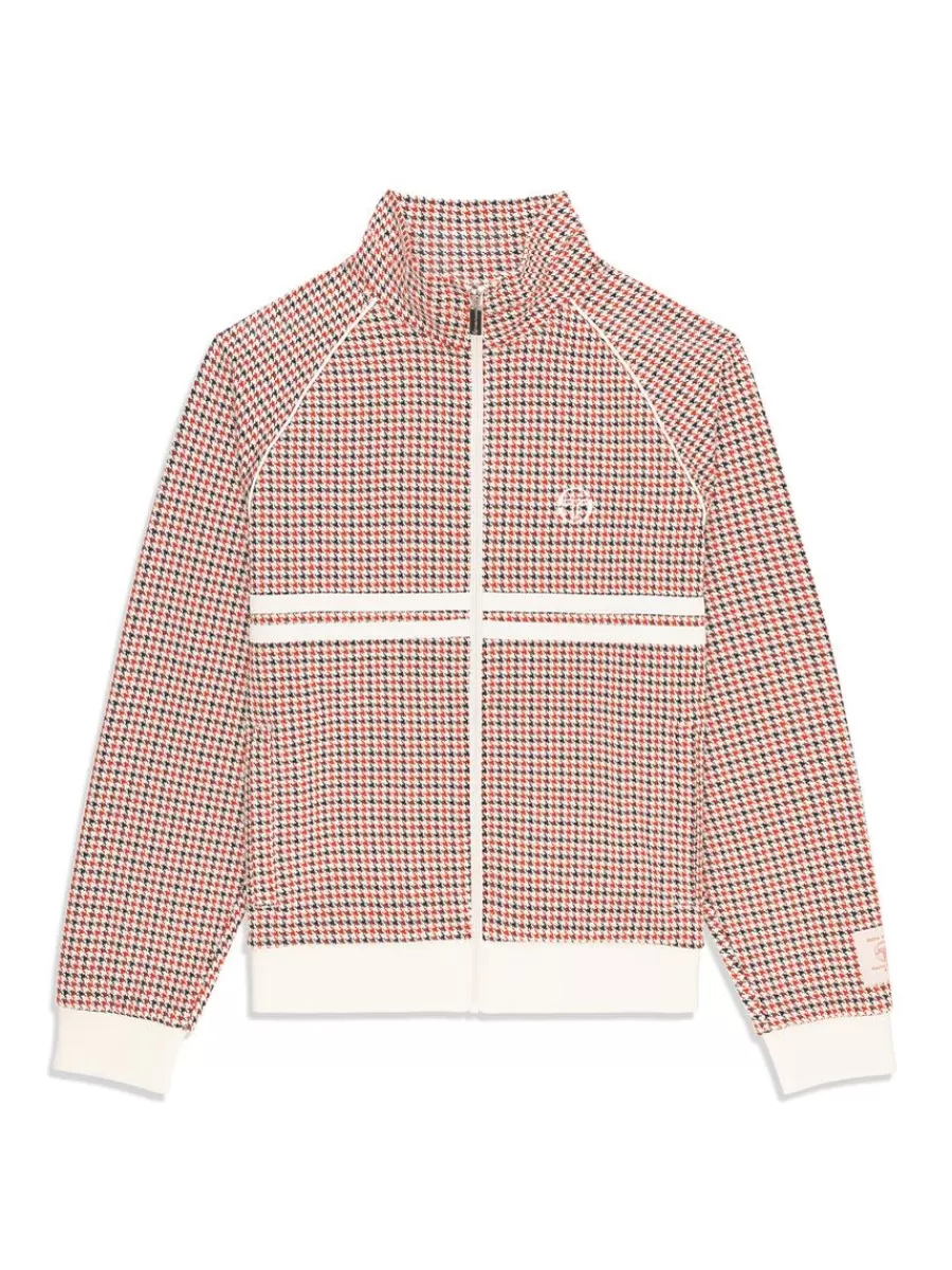 Jackets>Sergio Tacchini Dallas Houndstooth Track Jacket- Poinciana