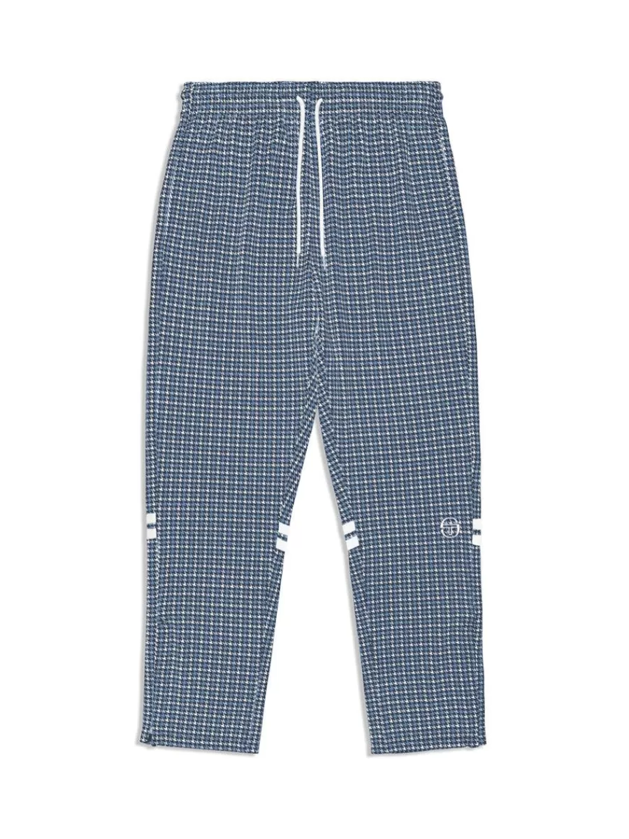 Pants And Sweatpants>Sergio Tacchini Dallas Houndstooth Track Pant- Maritime Blue