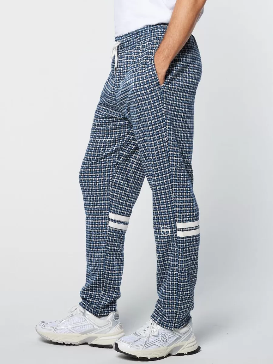 Pants And Sweatpants>Sergio Tacchini Dallas Houndstooth Track Pant- Maritime Blue