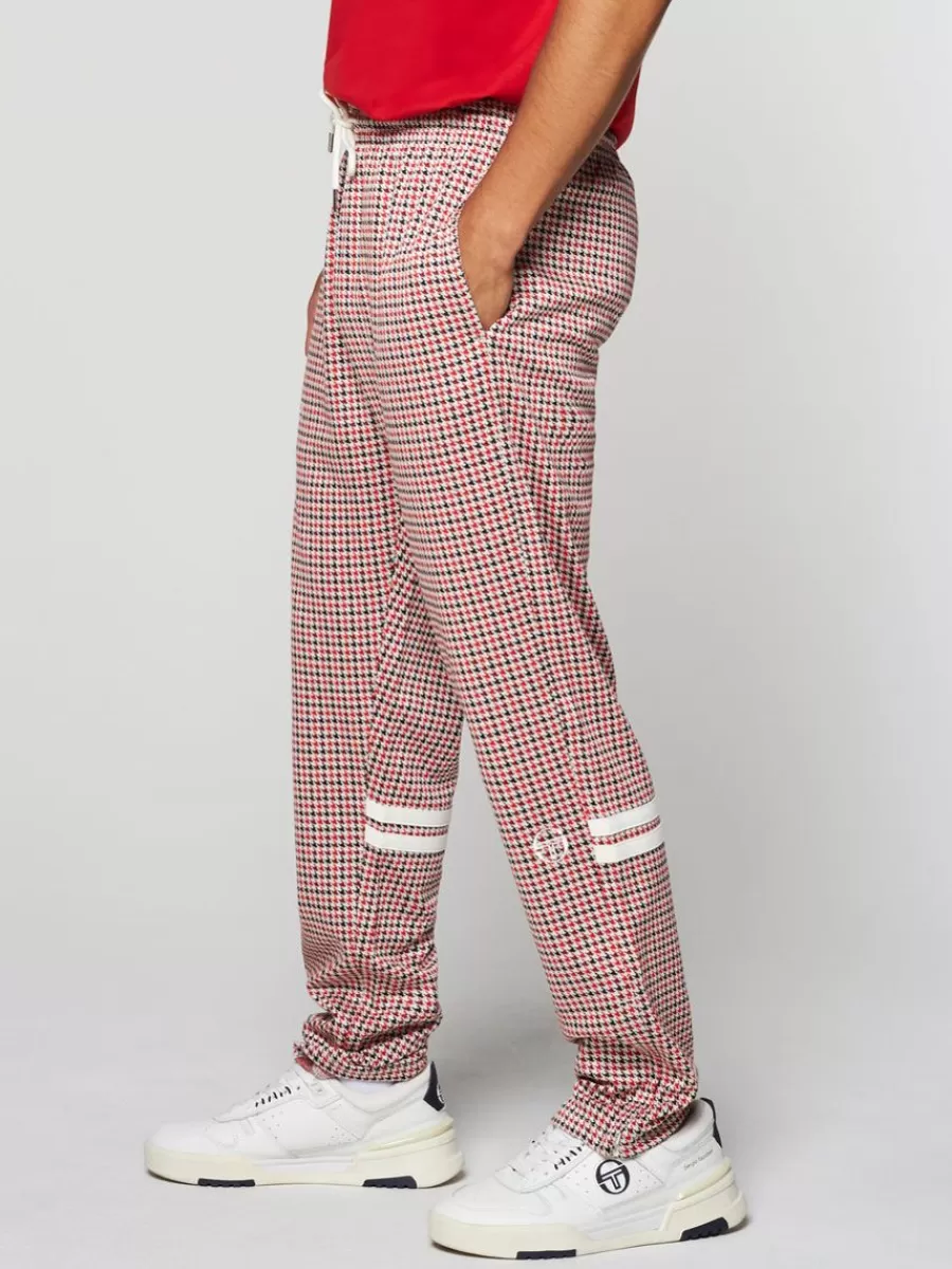 Pants And Sweatpants>Sergio Tacchini Dallas Houndstooth Track Pant- Poinciana