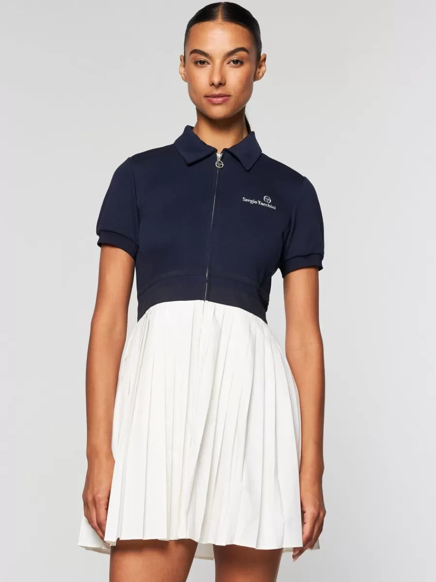 Dresses>Sergio Tacchini Damarindo Dress- Maritime Blue/ White