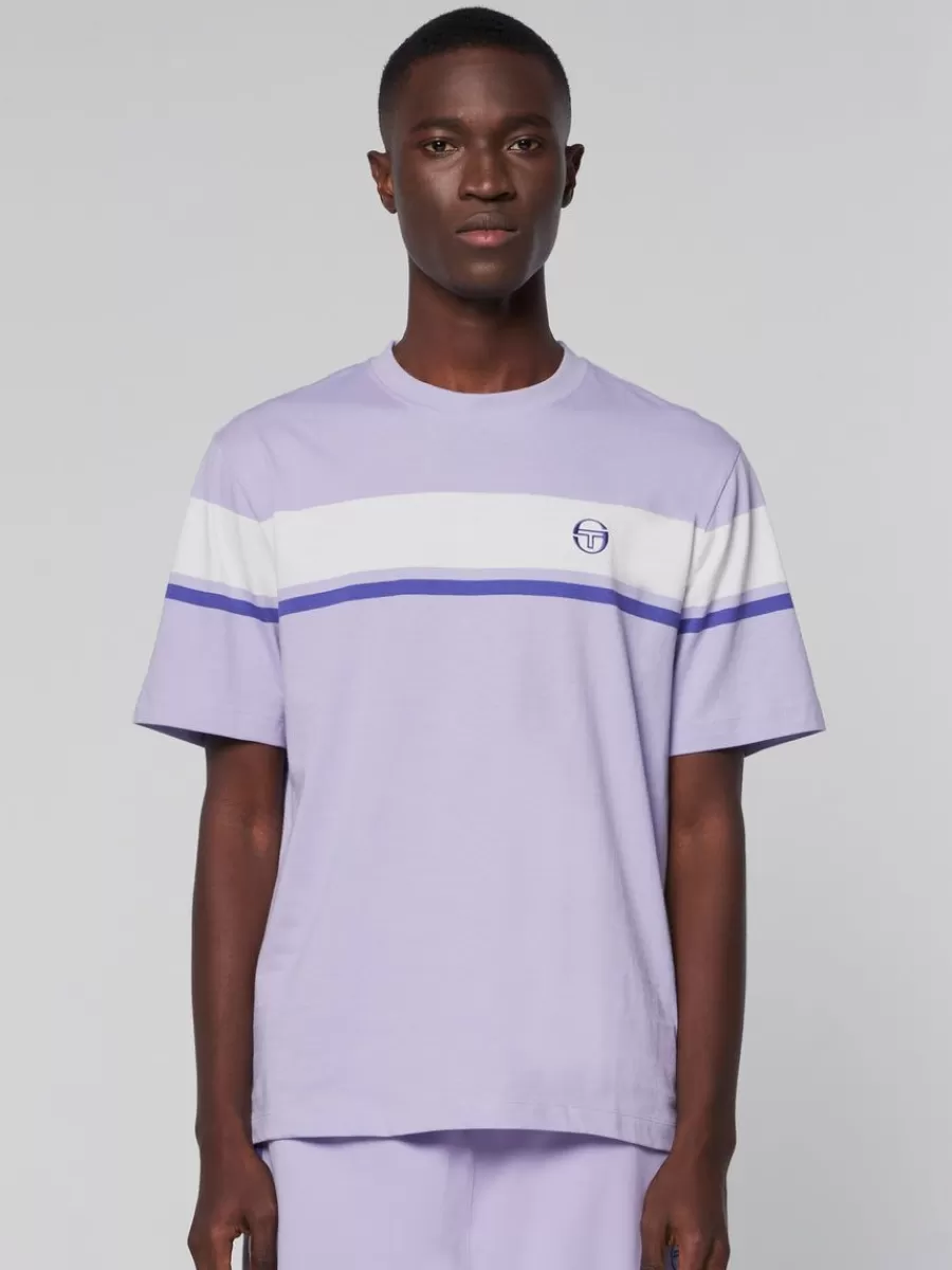 T-Shirts>Sergio Tacchini Damarindo T-Shirt- Lavender/ Gardenia
