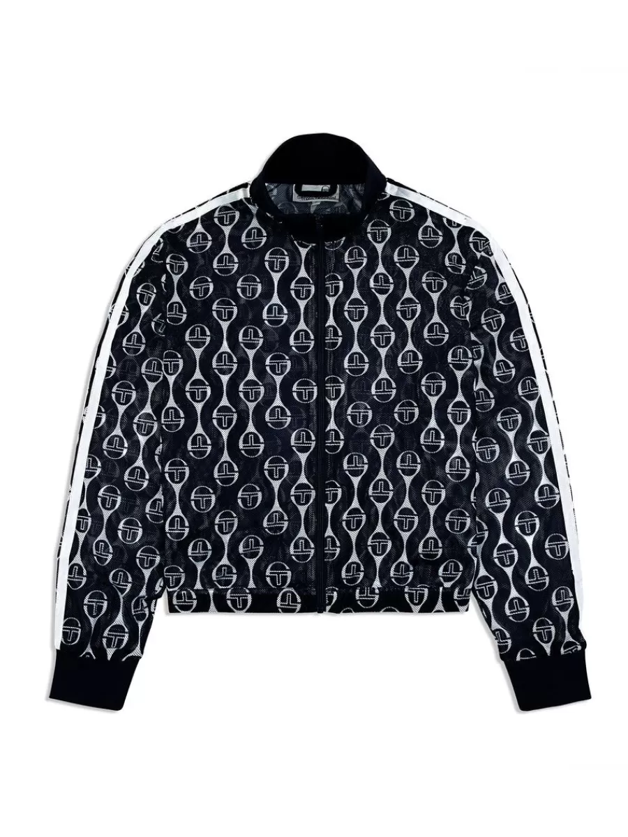 For The Court>Sergio Tacchini Lesi Mesh Jacket- Maritime Blue