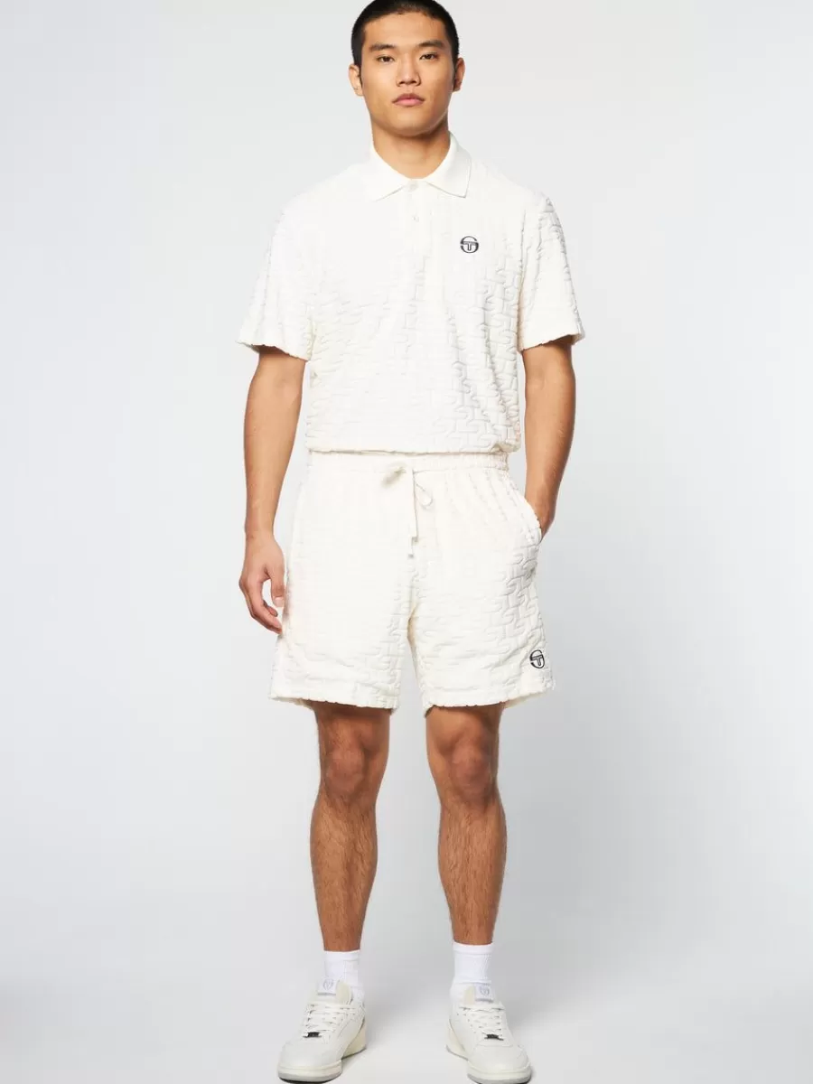 Shorts And Swim>Sergio Tacchini Livata Monogram Short- Gardenia