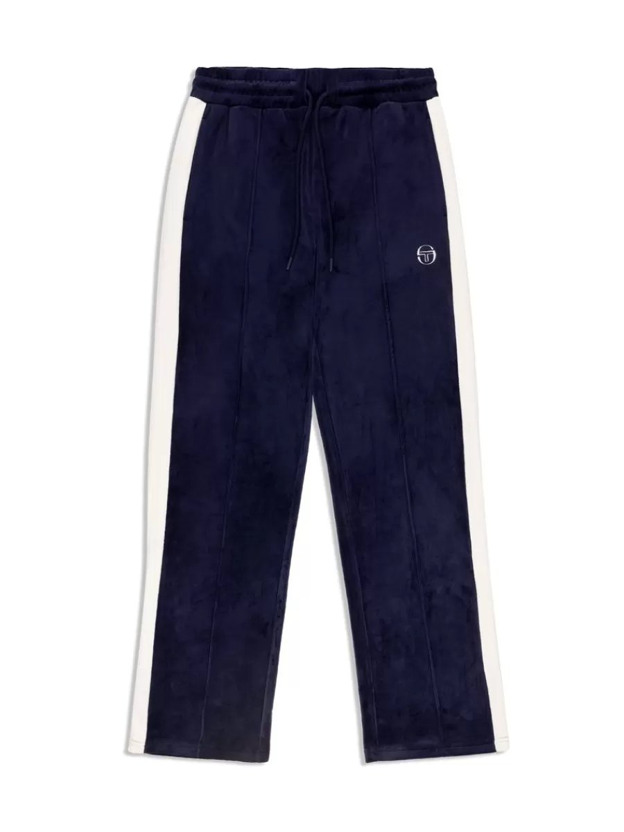 Velour>Sergio Tacchini Miss Carlotta Velour Track Pant- Maritime Blue
