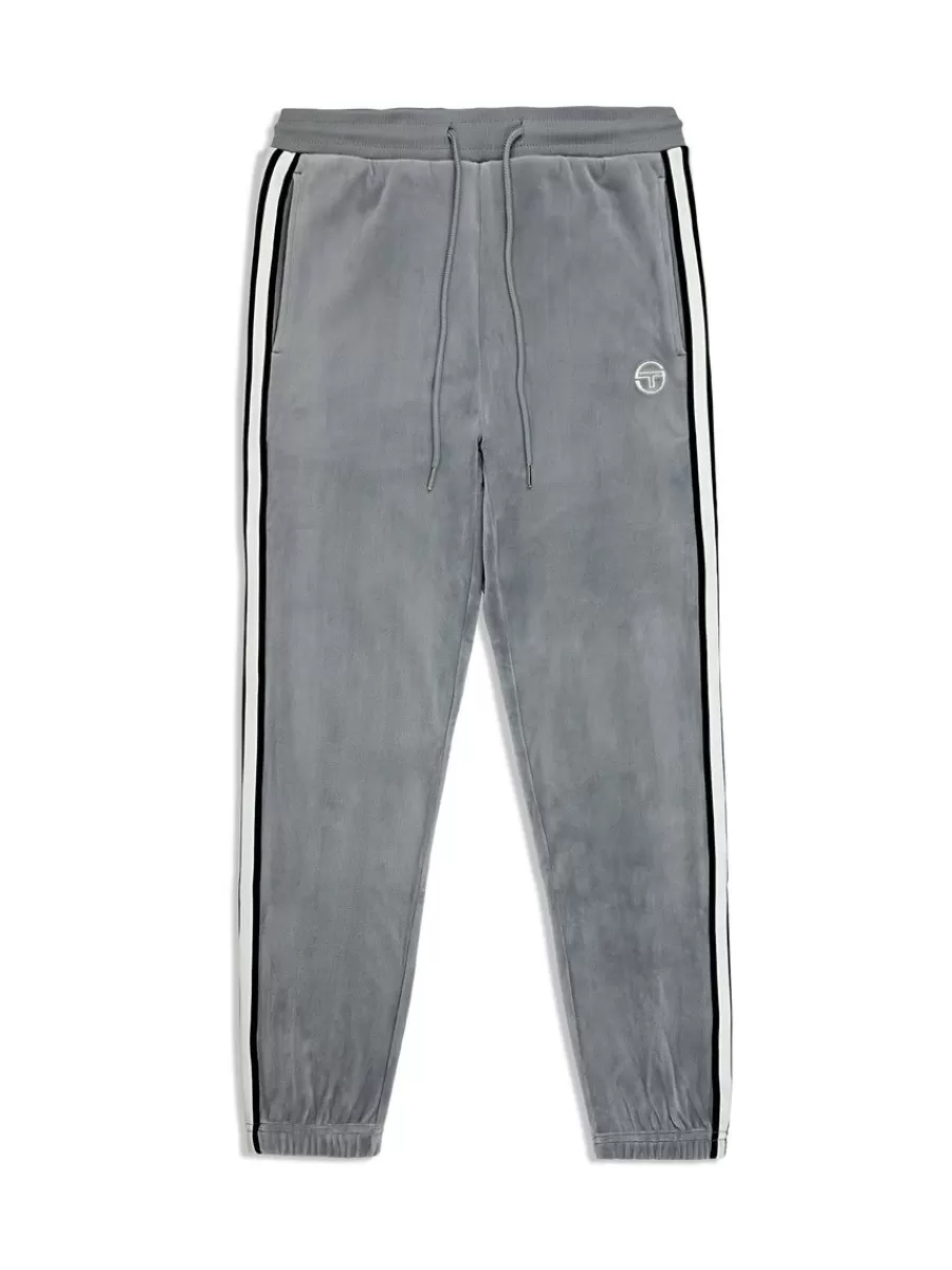Pants And Sweatpants>Sergio Tacchini Pereto Velour Track Pant- Sleet