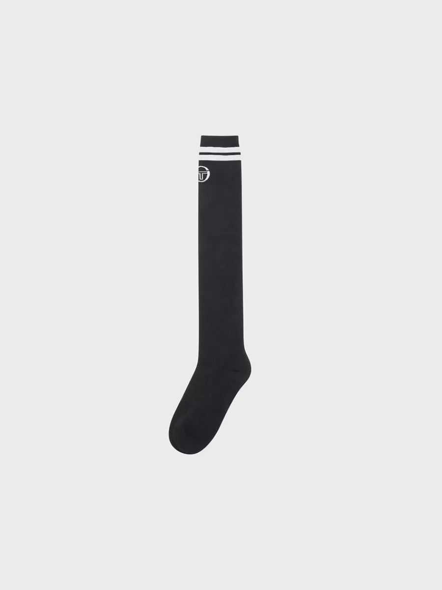 View All>Sergio Tacchini Prep Knee High Socks- Black