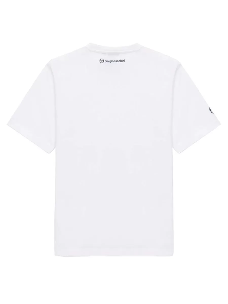 T-Shirts>Sergio Tacchini Rally Mch T-Shirt- Off White