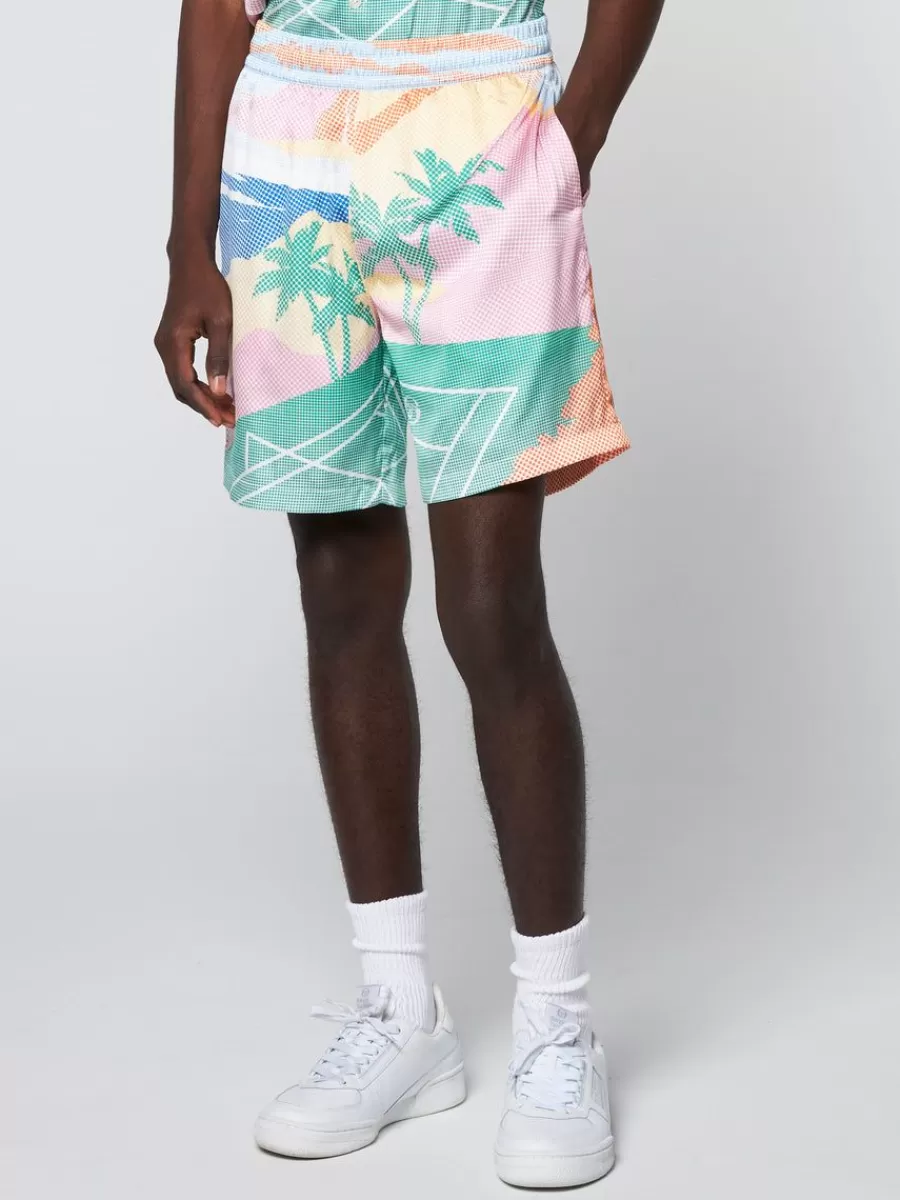 Shorts And Swim>Sergio Tacchini Riviera Short- Deep Mint/ Multi