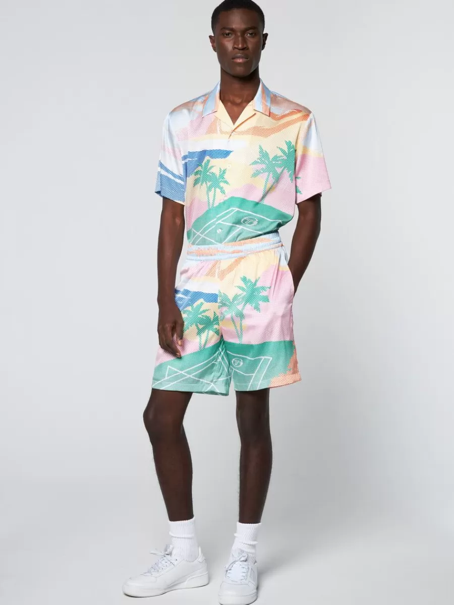 Shorts And Swim>Sergio Tacchini Riviera Short- Deep Mint/ Multi