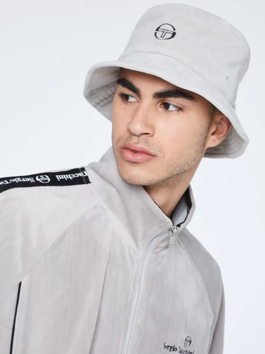 View All>Sergio Tacchini Velour Bucket Hat-Quiet Gray