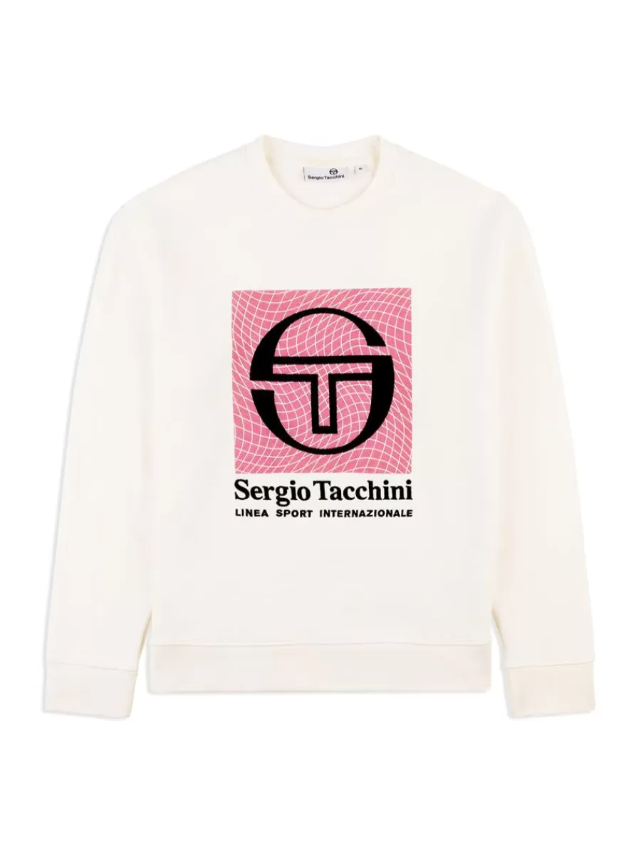 View All>Sergio Tacchini Warp Crewneck- Gardenia