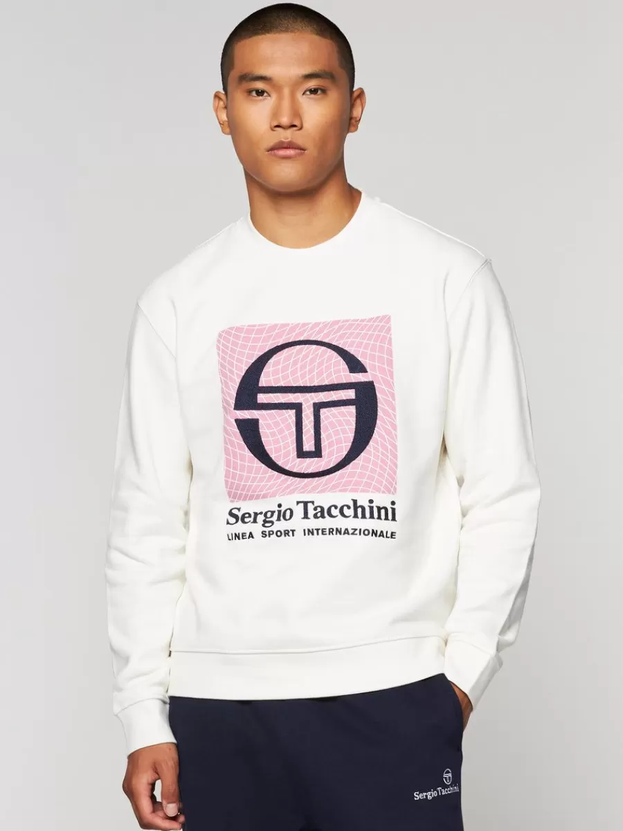 View All>Sergio Tacchini Warp Crewneck- Gardenia